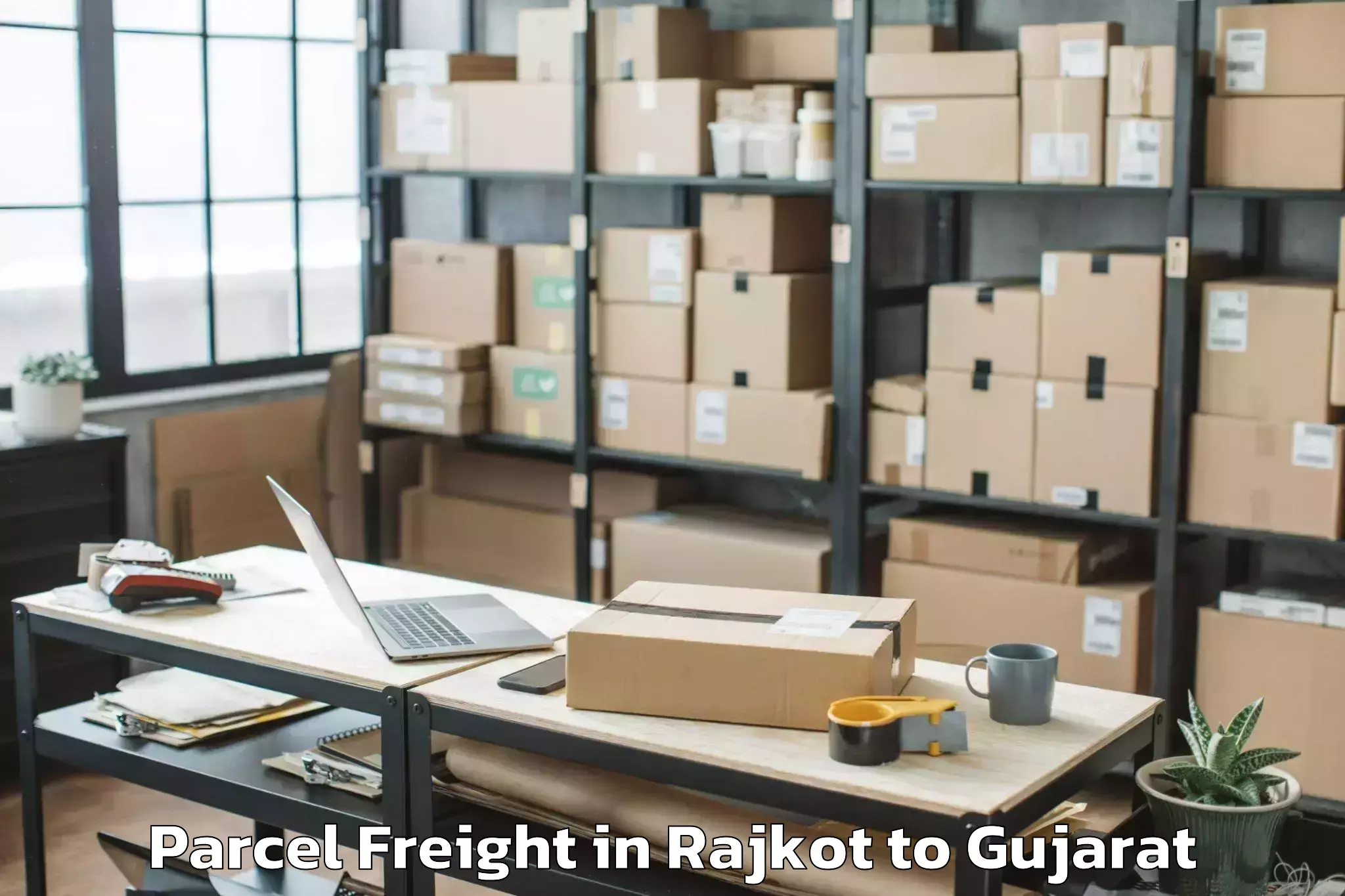 Leading Rajkot to Tharad Parcel Freight Provider